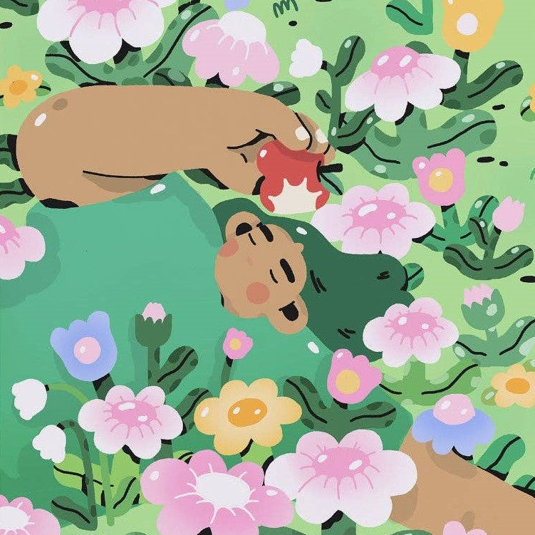 Playful Downtime Greetings Card - Heavy Gretel