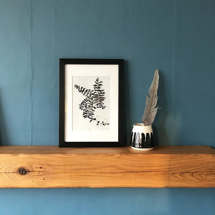 Fern A4 Linocut Print