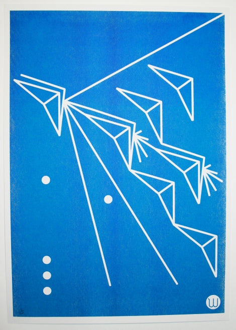 Big Blue Riso Print - Heavy Gretel