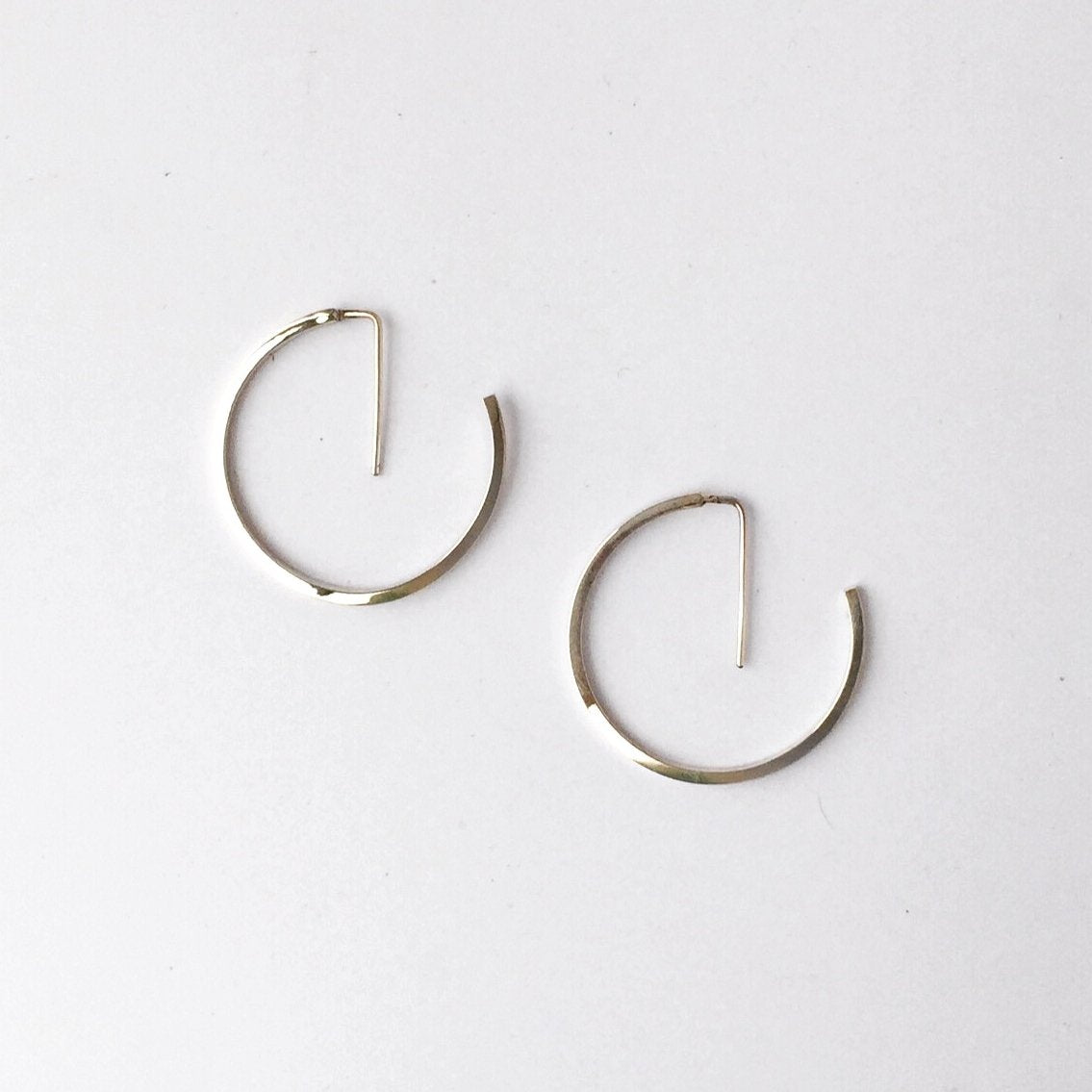 Regular G Shaped Minimalist 18ct Rose Gold Vermeil Statement Earrings - Heavy Gretel