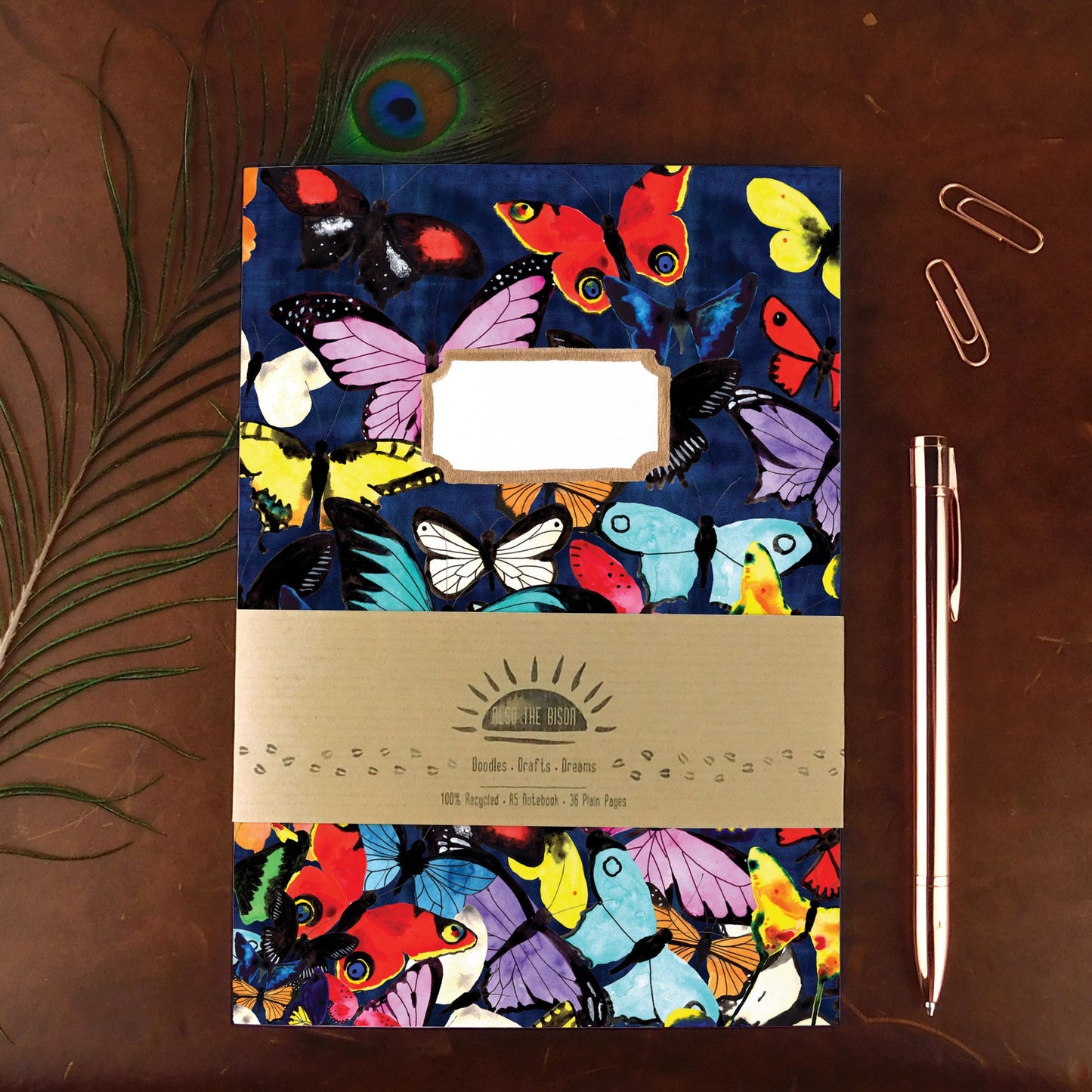 Lepidoptera Butterfly Print Notebook - Heavy Gretel