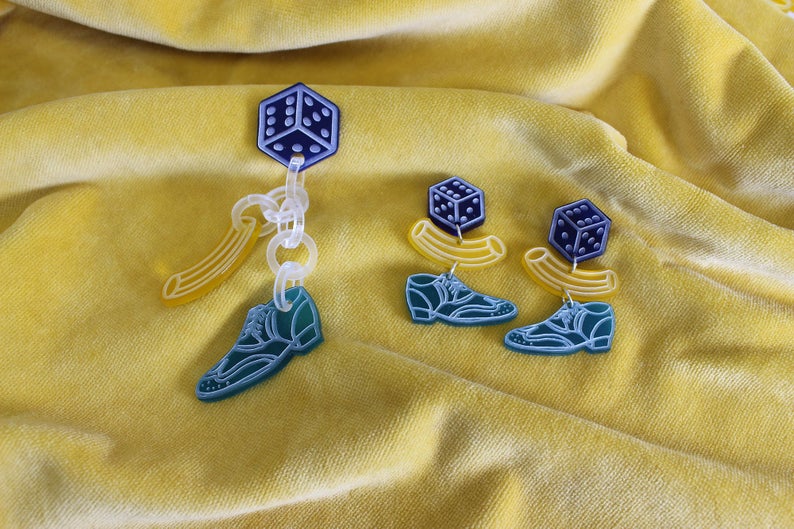 Abstract Pop-Art Statement Dice Brooch - Heavy Gretel