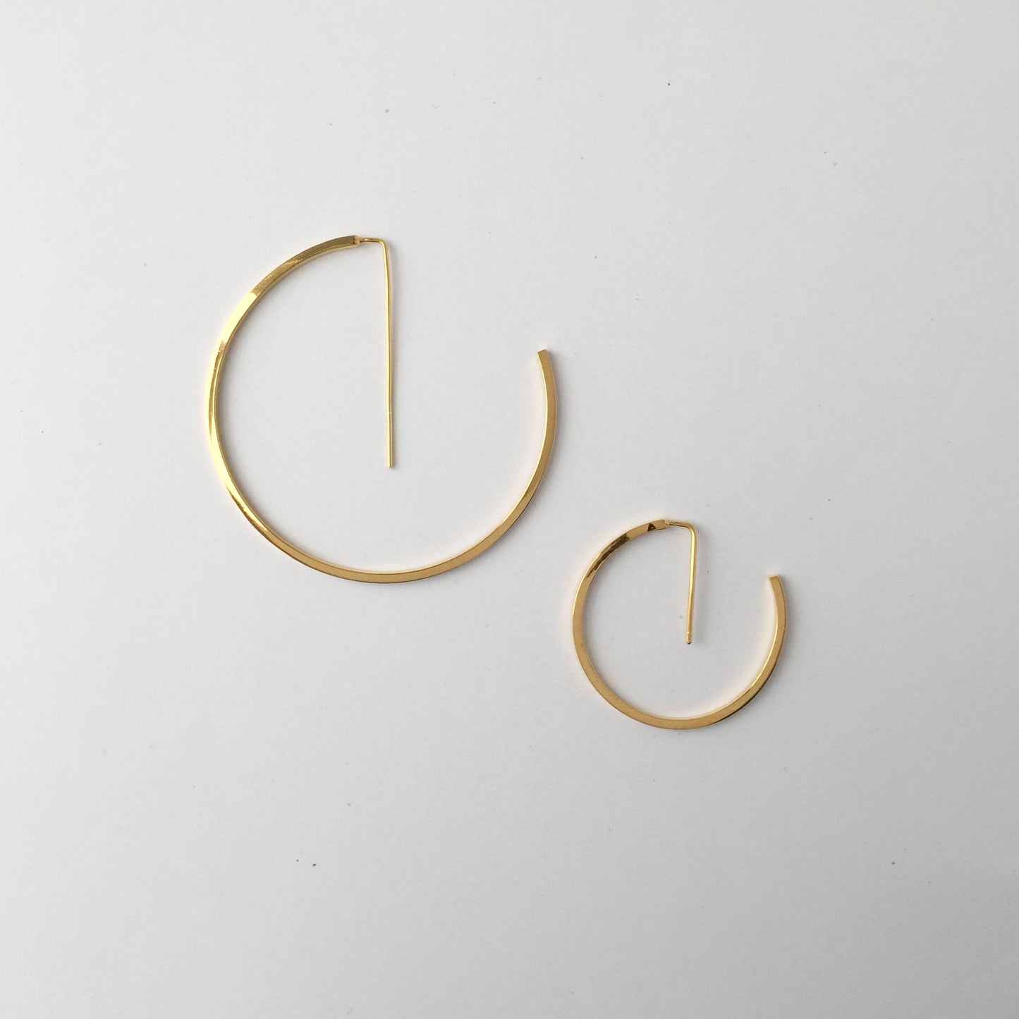 Small G Minimalist 18ct Rose Gold Vermeil Statement Earrings - Heavy Gretel