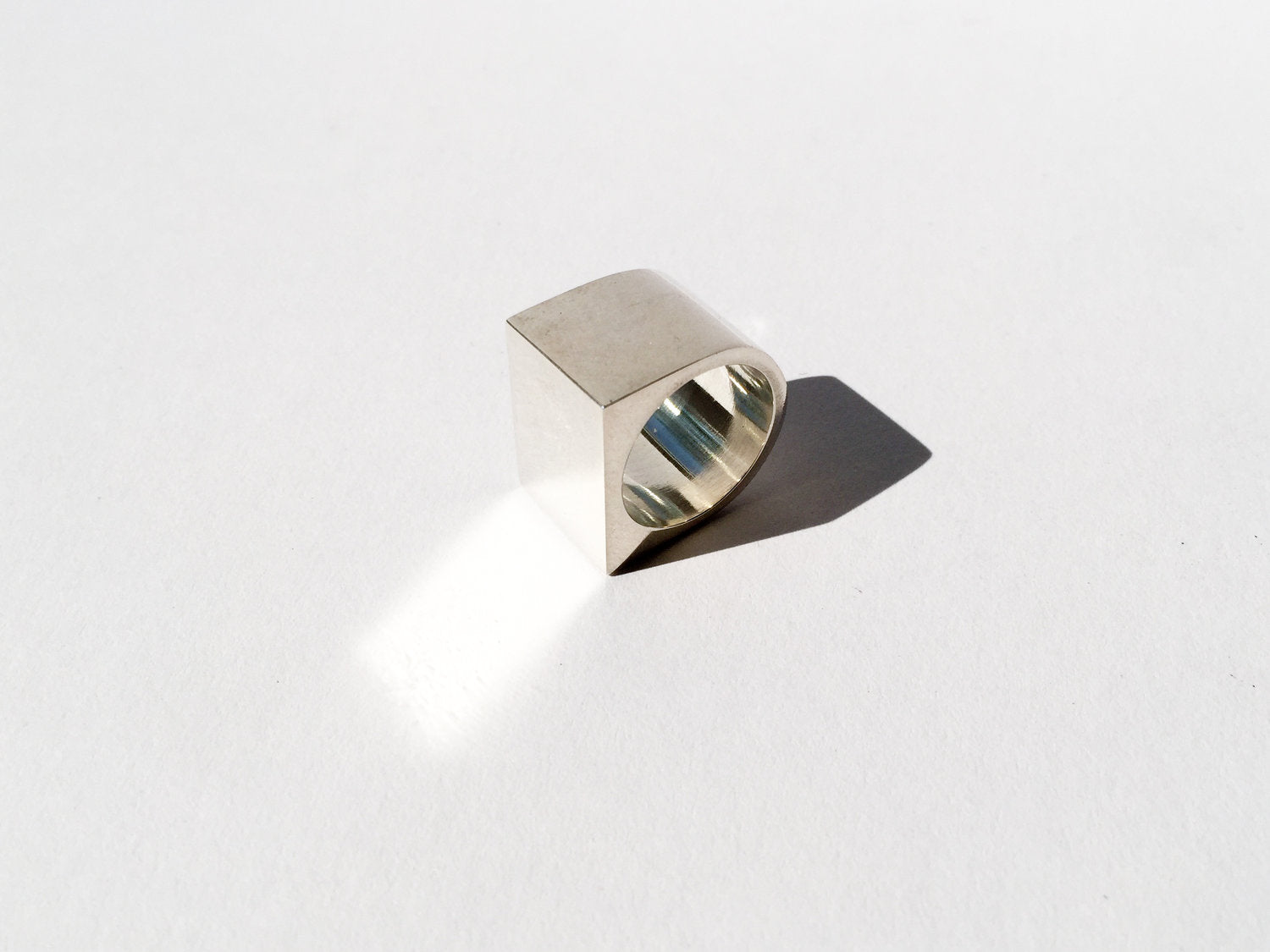 Chunky Square Sterling Silver Signet Ring - Heavy Gretel