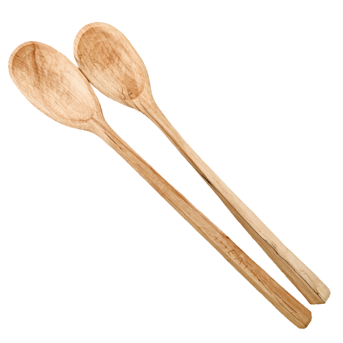 Hand-Carved Wooden Serving Spoon - Heavy Gretel