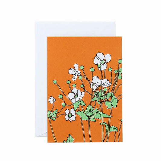 Autumn Anemones Greetings Card