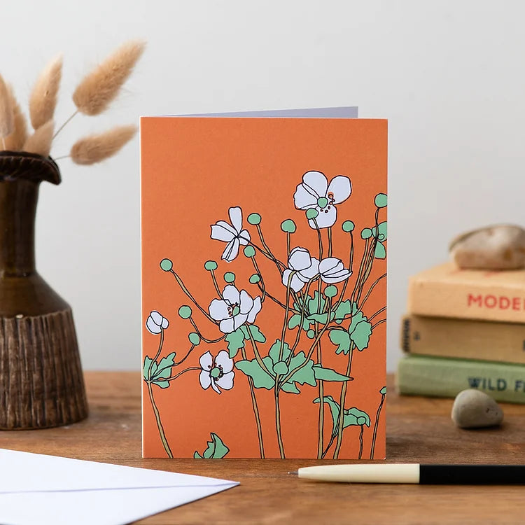 Autumn Anemones Greetings Card