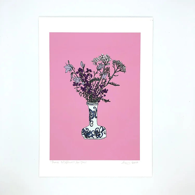 Some Wildflowers for You (Pink) - A4 Print