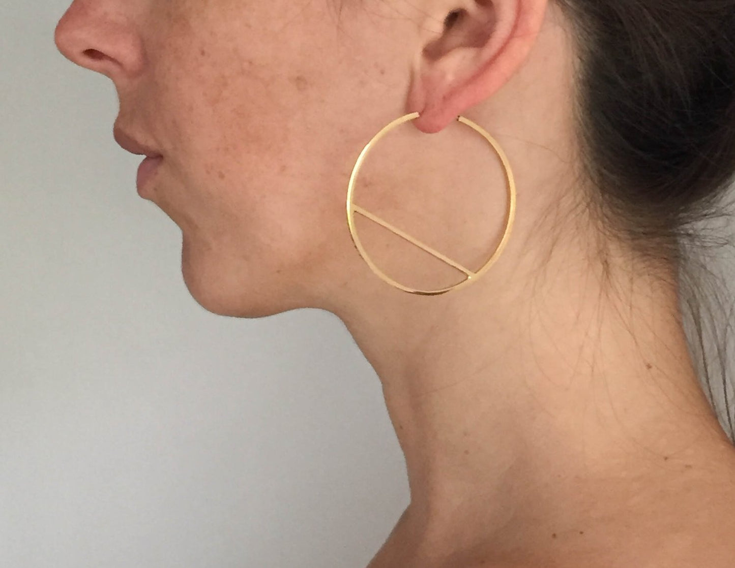 Regular Circle Minimalist Earrings Rose Gold Vermeil - Heavy Gretel